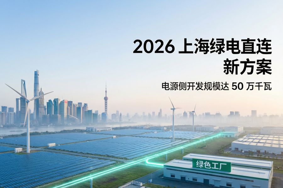 上海出台绿电直连新政：2030年电源规模达50万千瓦