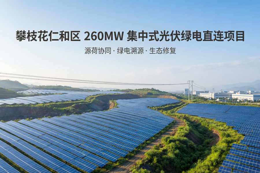 攀枝花260MW光伏直连项目寻合作方，绿电就近消纳新标杆