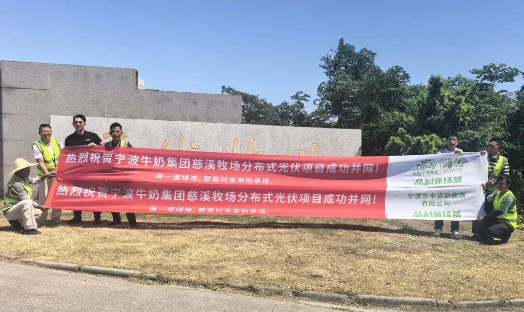 晶科飞虎组件助力宁波牛奶集团零碳牧场光伏项目顺利并网