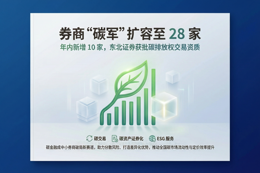 年内10家券商获批碳交易资质，碳金融赛道加速扩容