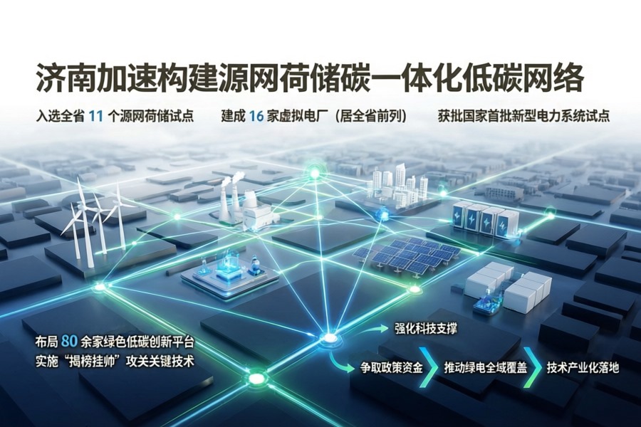 济南力推源网荷储一体化,政策性资金支持来了!