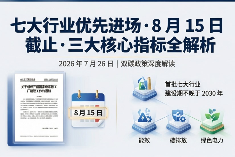 工信厅334号文刚发！国家级零碳工厂申报正式启动，七大行业首批入场