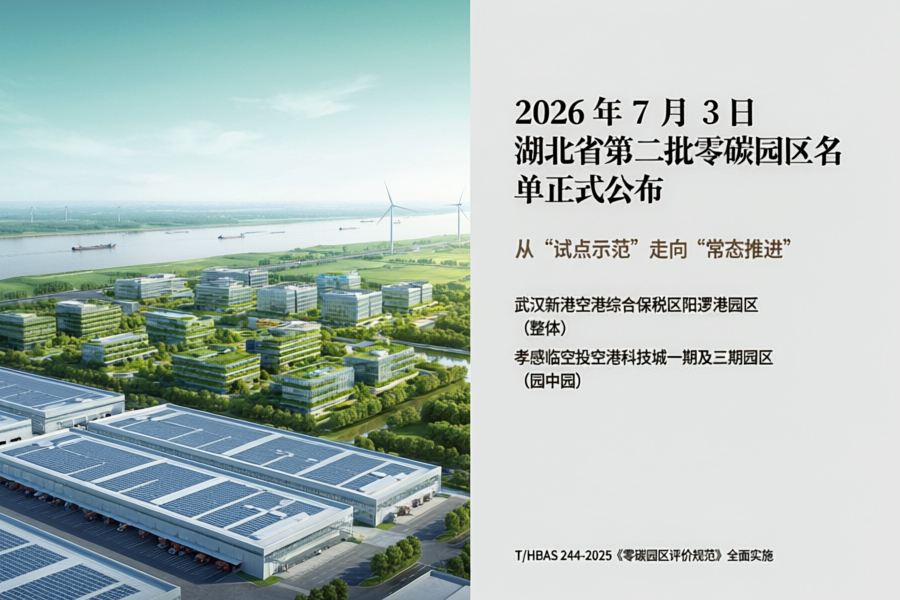 湖北第二批零碳园区名单出炉！3家园区涵盖港口、低空经济等新赛道