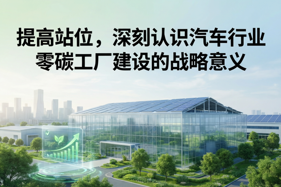 汽车行业零碳工厂建设全面启动，绿色转型进入快车道