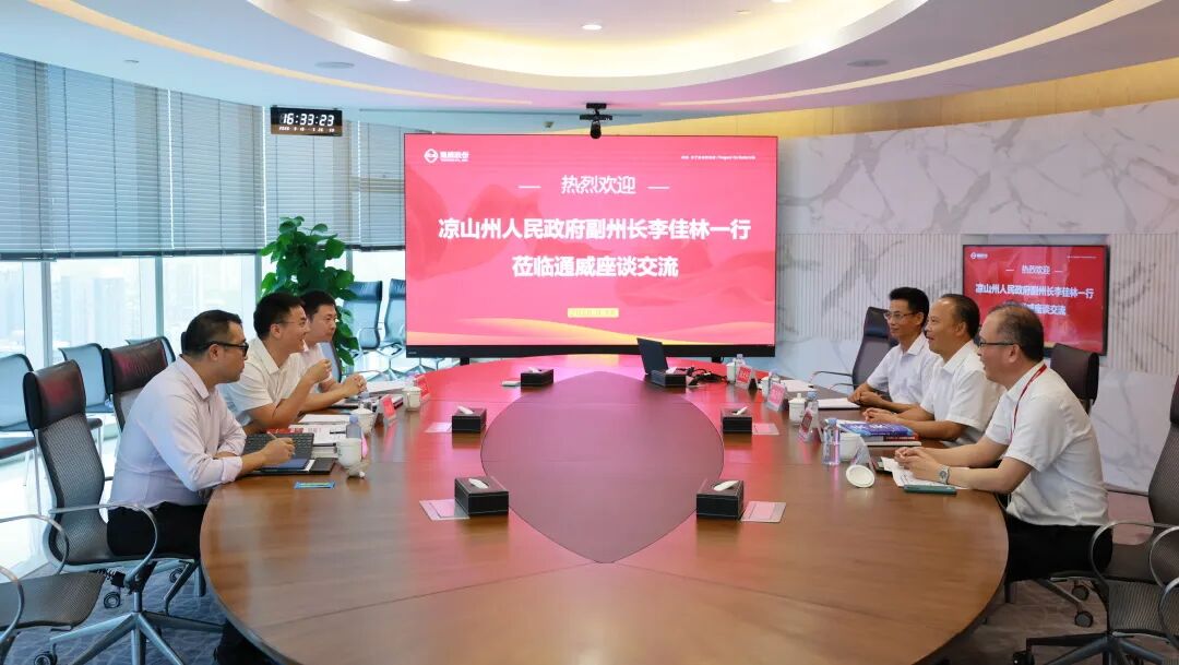 凉山州人民政府副州长李佳林一行莅临通威考察座谈