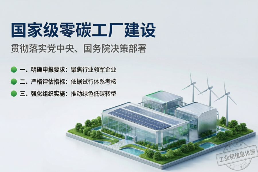 工信部启动国家级零碳工厂建设，含零碳算力设施