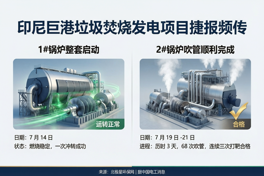 印尼巨港垃圾发电项目迎重大突破：双锅炉成功启动