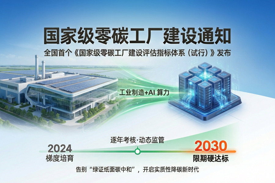国家级零碳工厂+算力中心双认证新政落地！