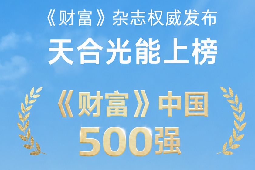 天合光能连续6年上榜《财富》中国500强