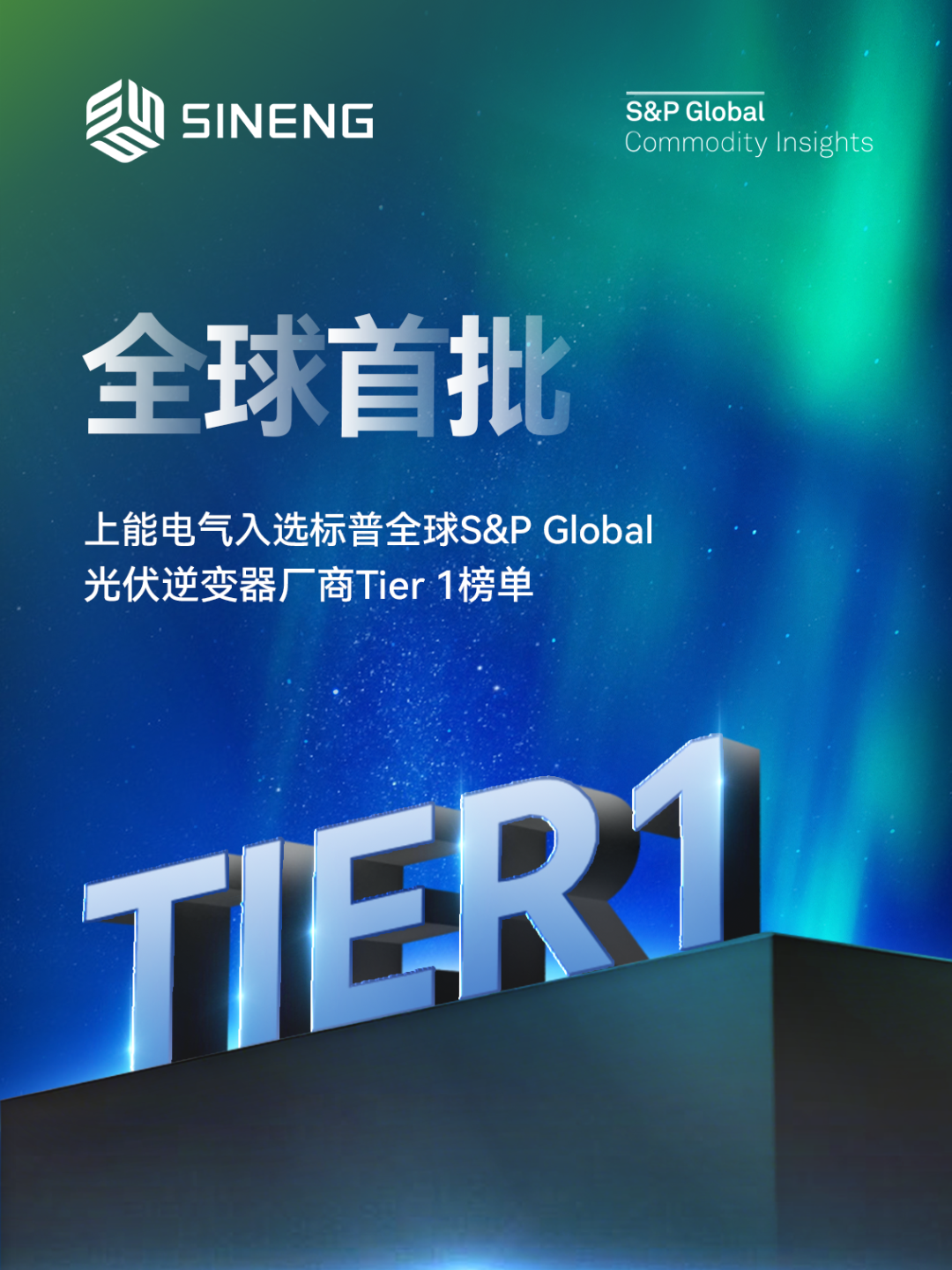 全球首批！ 上能电气入选标普S&P Global清洁能源Tier 1榜单