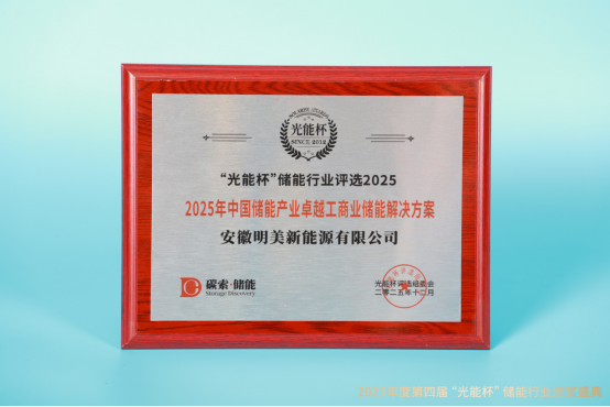 实力绽放！TWS明美新能源获“光能杯”2025年中国储能产业卓越工商业储能解决方案