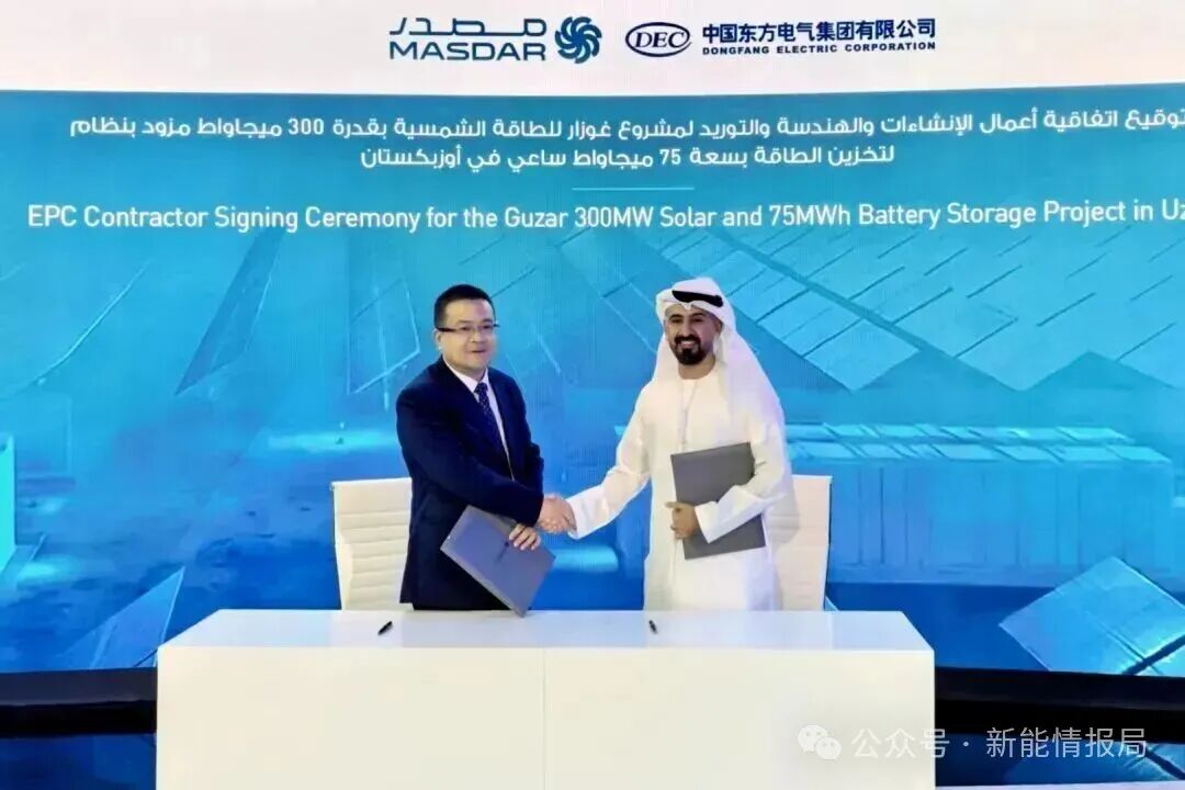 300MW+70MWh!中企签约中亚光储项目