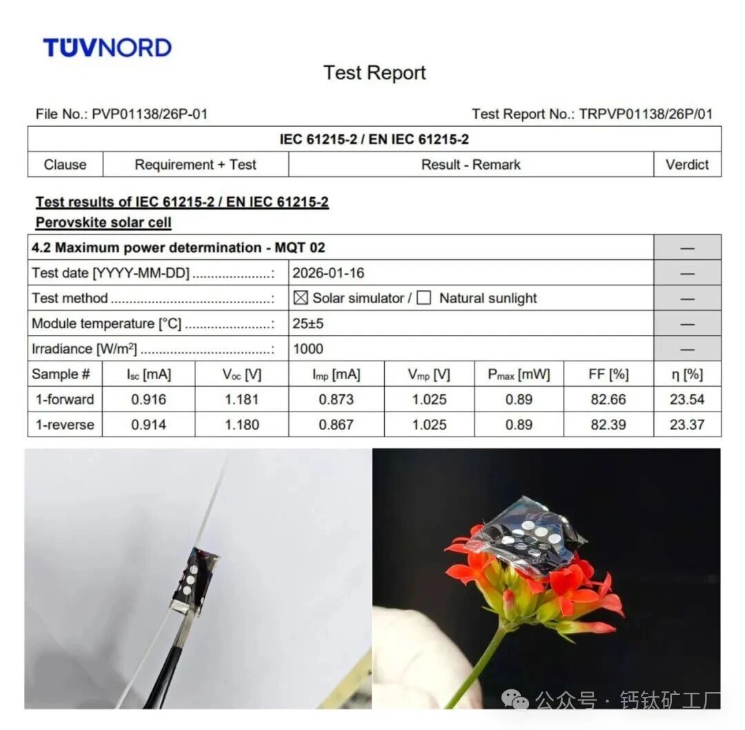 突破55W/g!我国新型钙钛矿空间光伏技术刷新“功质比”世界最高纪录!