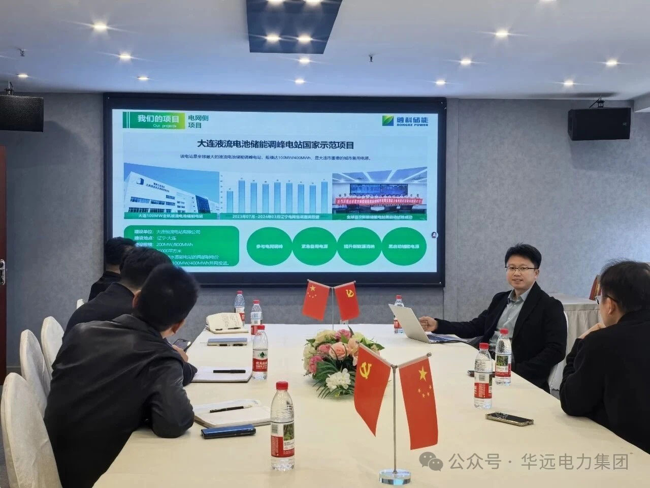 融科储能与华远电力集团进行合作交流