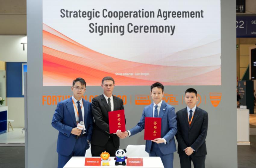 二次合作！通威与意大利最大分销商Coenergia签署200MW高效组件合作协议