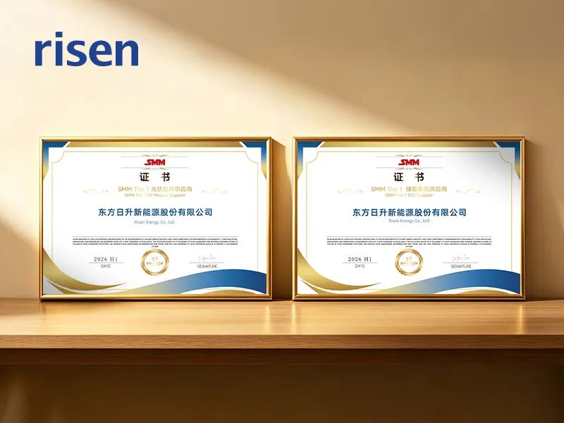 双料Tier1!东方日升入选SMM光伏组件及储能系统供应商
