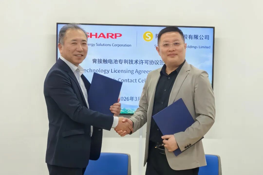 阳光能源获夏普BC电池核心专利授权，打通全球BC组件合规供应路径