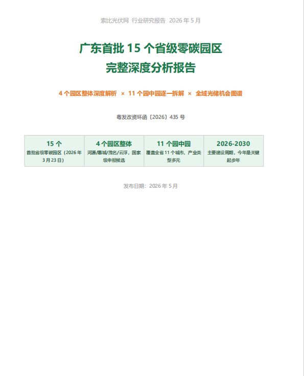 广东首批15个省级零碳园区完整名单：广州南沙、佛山狮山、湛江东海岛……逐一拆解产业底数和光储机会（2026年最新）