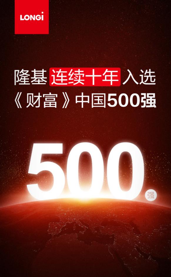 2026《财富》中国500强揭晓 隆基连续十年上榜