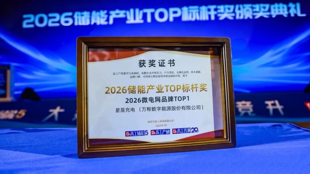 星星充电荣膺“微电网品牌TOP1”，定义全球微电网产业新高度