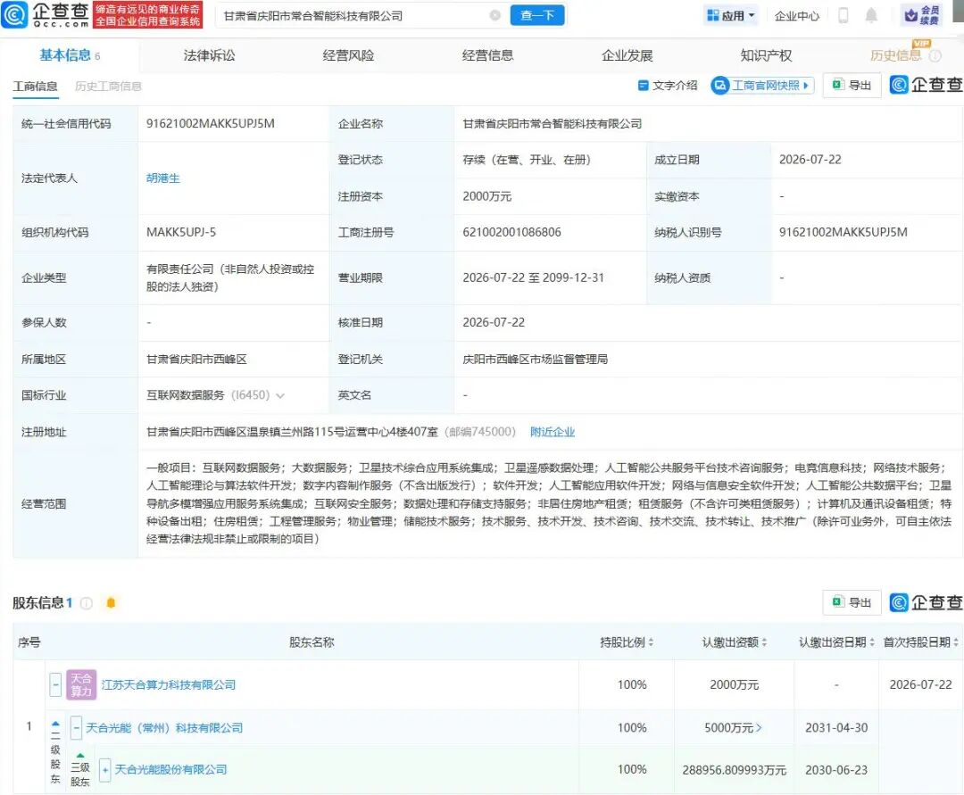 天合光能成立智能科技公司