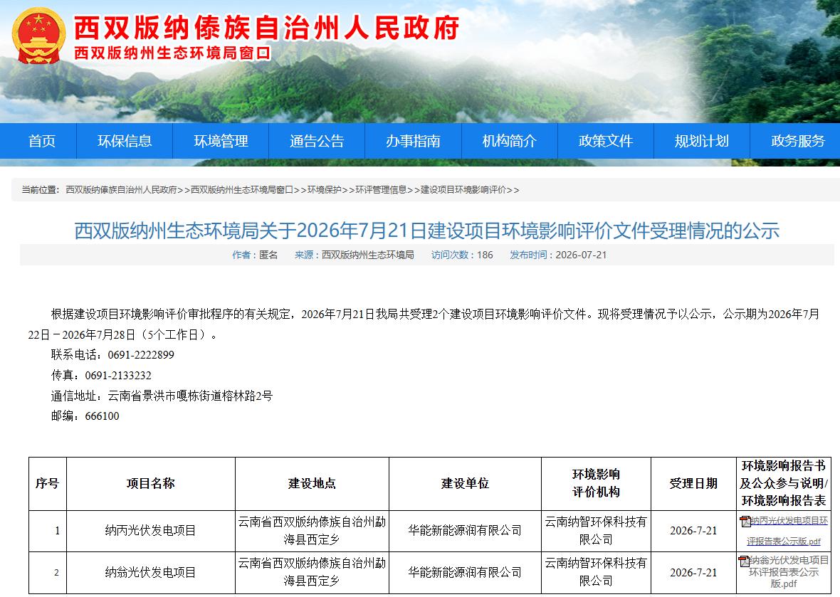 云南60MW光伏发电项目公示!