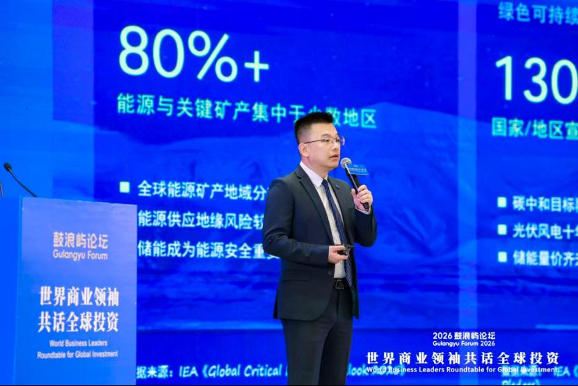 海辰储能王鹏程出席“2026年鼓浪屿论坛·世界商业领袖共话全球投资”并发表主旨演讲