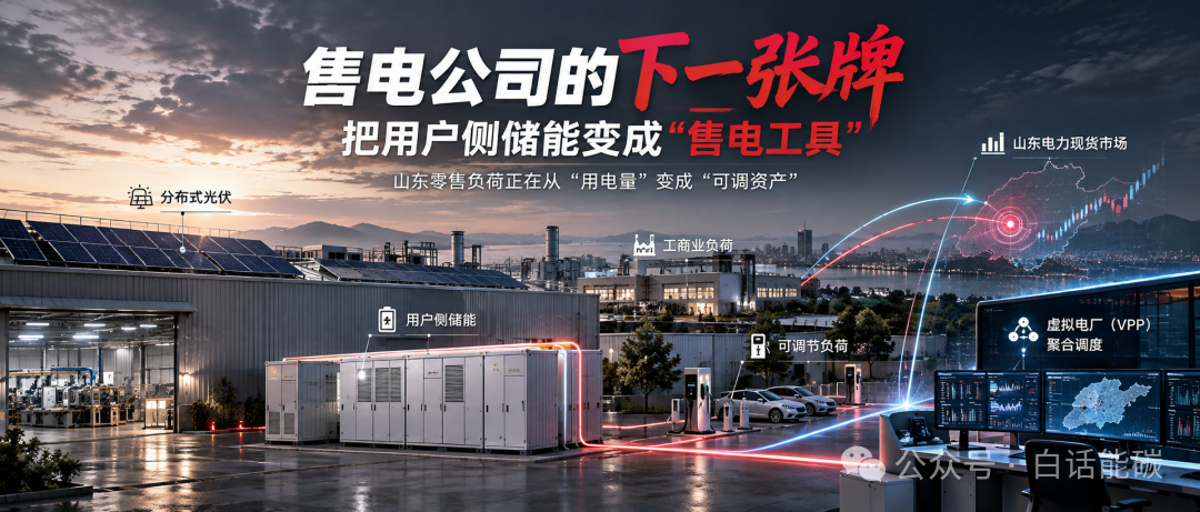 值得各省借鉴!山东售电公司的下一张牌:把用户侧储能变成“售电工具”