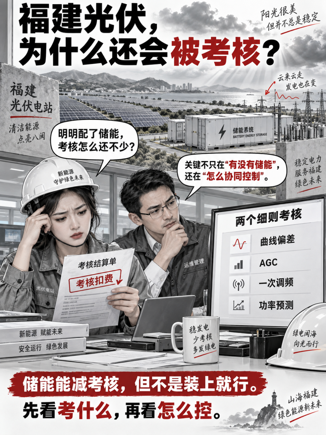 福建光伏“两个细则”到底怎么考?配了储能为什么还会被扣费?