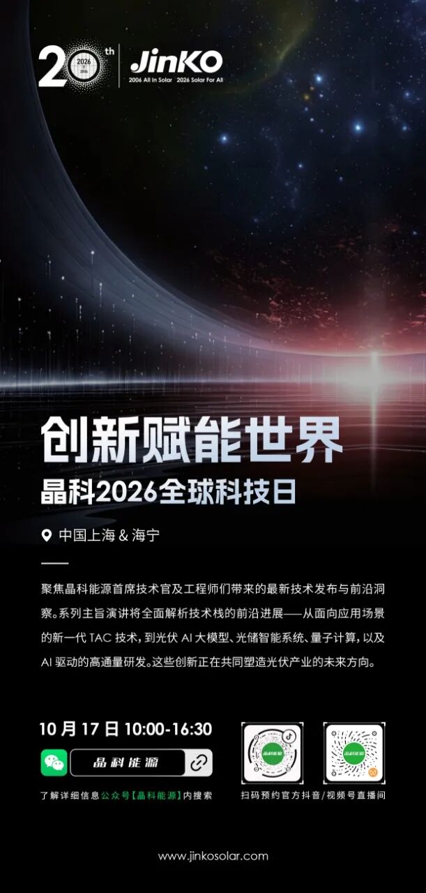 战略转向！晶科全球科技日四大核心信号前瞻