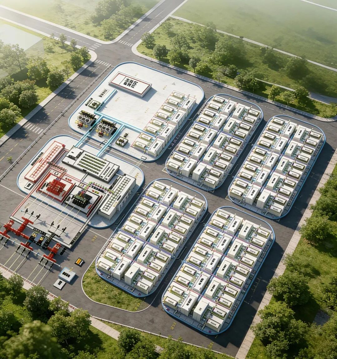 塑强基建支柱优势 | 武乡县200MW/400MWh电网侧新型共享储能项目顺利完成储能区设备基础施工