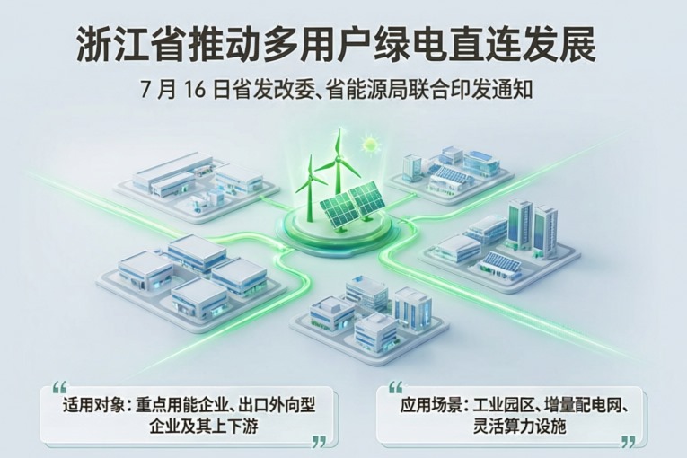 浙江:零碳园区全部负荷可就近接入新能源,组成多用户绿电直连项目!