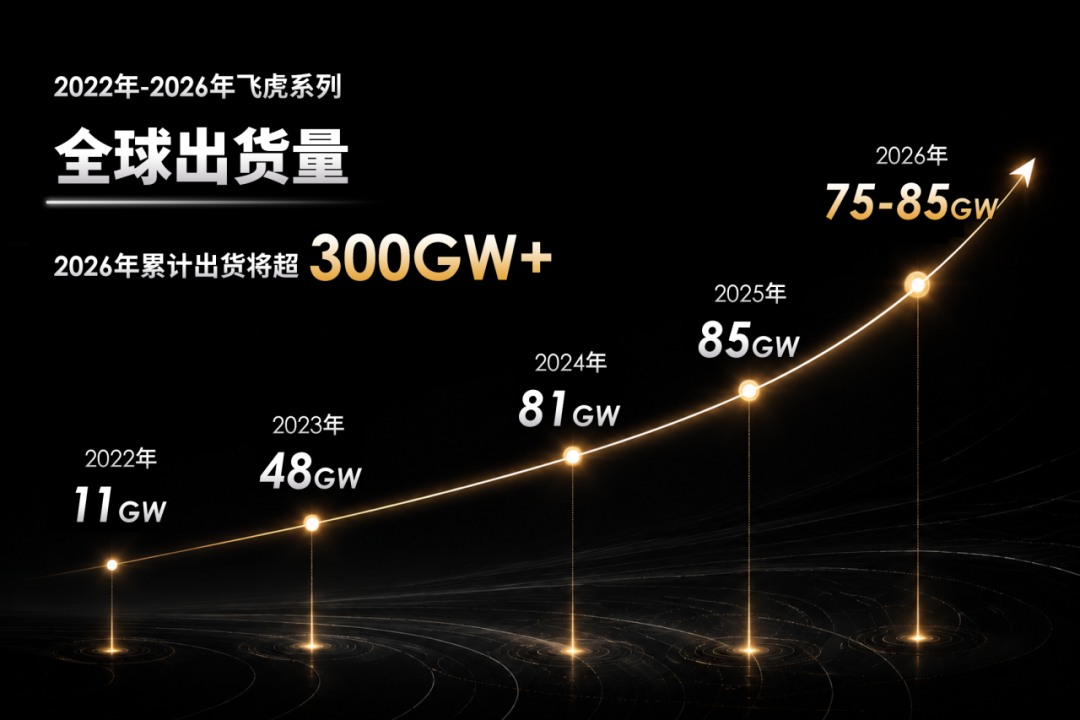 五年突破300GW,飞虎系列量产效率将持续攀升