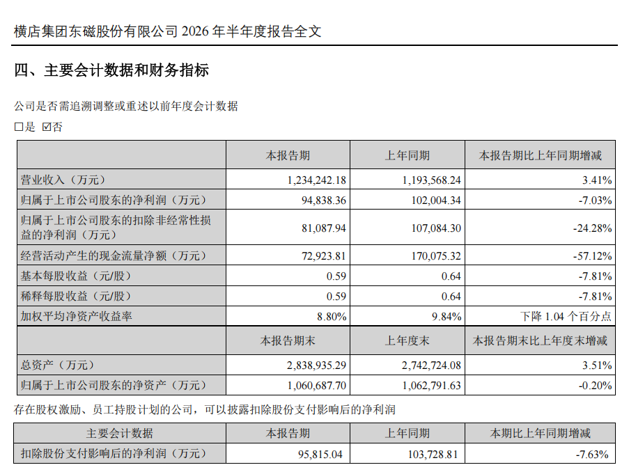 横店东磁:上半年光伏产品出货量超12GW